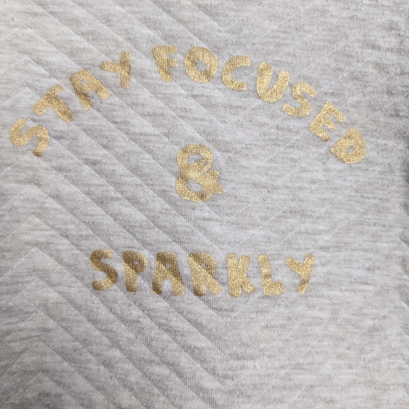 Stay focused and sparkly crew neck sweatshirt - Picture 3 of 4